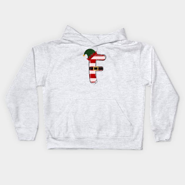 Letter F (Christmas Alphabet) Kids Hoodie by Pop Cult Store